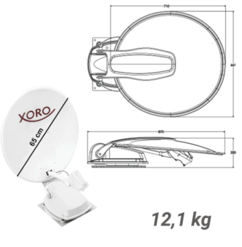 XORO MTA 65: Vollautomatische Satelliten-Antenne für mühelosen und zuverlässigen TV-Empfang auf Reisen - Erleben Sie Unterhaltung in höchster Qualität, egal wo Sie sind!